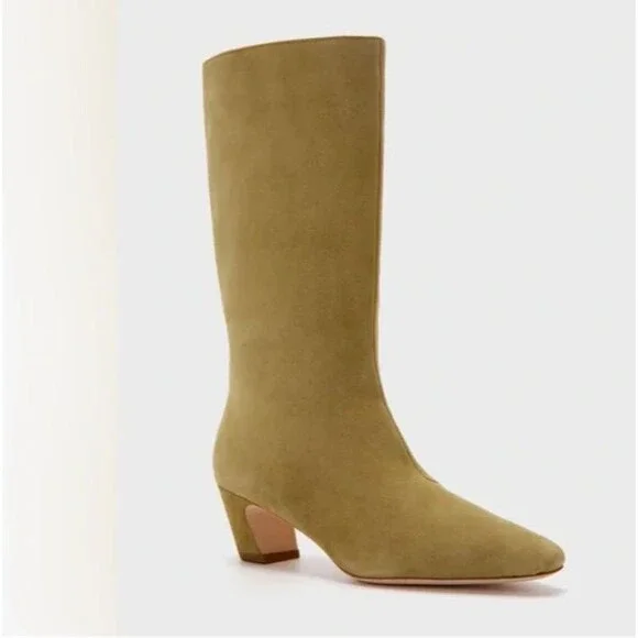 Loeffler Randall Womens Cleo Brown Suede Mid−Calf Boot Brown Amber Size 8 - Picture 5 of 10